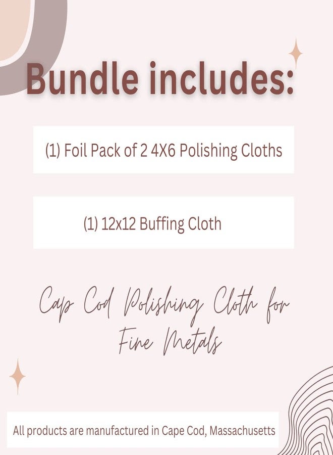 Cape Cod Polishing Cloth + Buffing Cloth Bundle For Fine Metals | Jewelry Cleaner and Tarnish Remover | Silver Polishing to a Brilliant Shine - Image 2